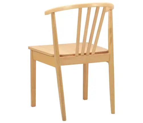 Valgomasis Krėslas 2 Pcs Natūrali Kietas Gumos Medis