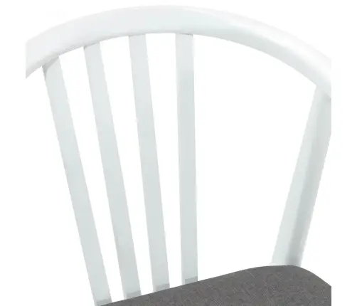 Söögitool 2 Pcs Valge Ja Hall Tahke Kummipuu