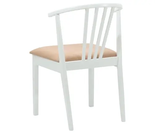 Söögitool 2 Pcs Valge Ja Pruun Tahke Kummipuu