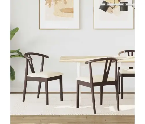 Valgomasis Krėslas 2 Pcs Šviesiai Rudas Ir Šviesus