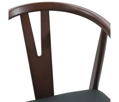 Söögitool 2 Pcs Helepruun Ja Must Paks Kautsukipuit