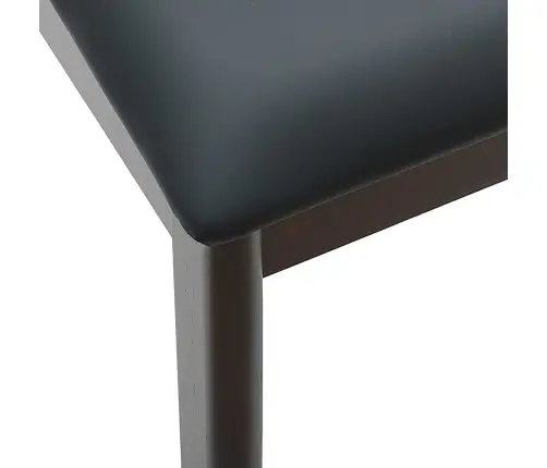 Söögitool 2 Pcs Helepruun Ja Must Paks Kautsukipuit