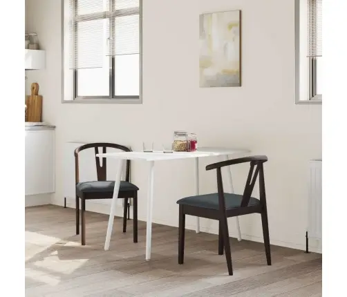 Söögitool 2 Pcs Helepruun Ja Must Paks Kautsukipuit