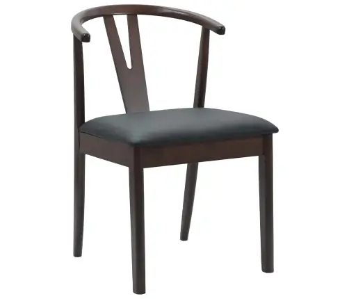 Söögitool 2 Pcs Helepruun Ja Must Paks Kautsukipuit