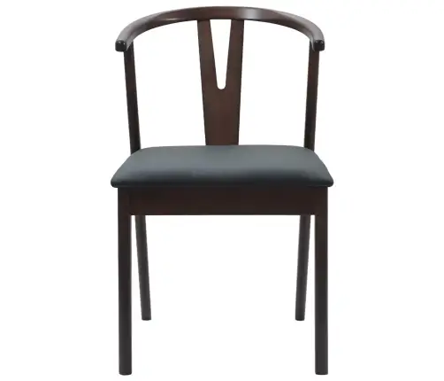 Söögitool 2 Pcs Helepruun Ja Must Paks Kautsukipuit