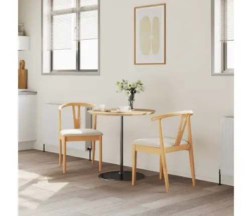 Valgomasis Krėslas 2 Pcs Natūralus Ir Šviesus