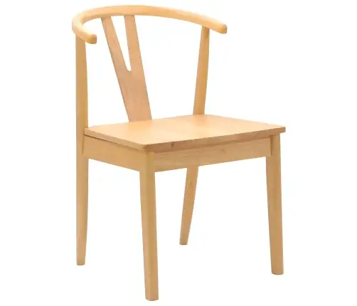 Valgomasis Krėslas 2 Pcs Natūrali Kietas Gumos Medis