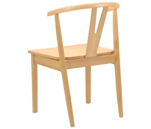 Valgomasis Krėslas 2 Pcs Natūrali Kietas Gumos Medis