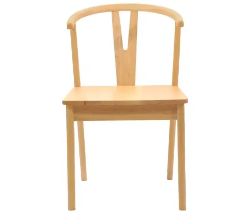 Valgomasis Krėslas 2 Pcs Natūrali Kietas Gumos Medis