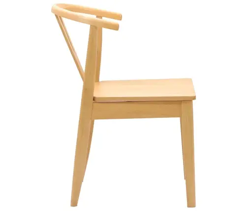 Valgomasis Krėslas 2 Pcs Natūrali Kietas Gumos Medis