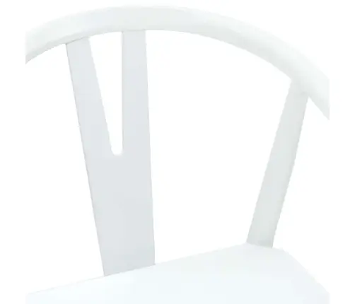 Ēdamistabas Krēsls 2 Pcs Balts Un Balts Ciets Gumijas Koks Vidaxl