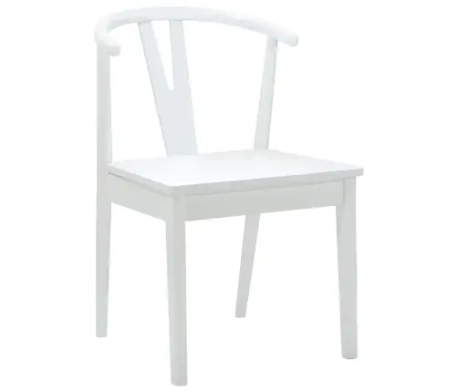 Ēdamistabas Krēsls 2 Pcs Balts Un Balts Ciets Gumijas Koks Vidaxl