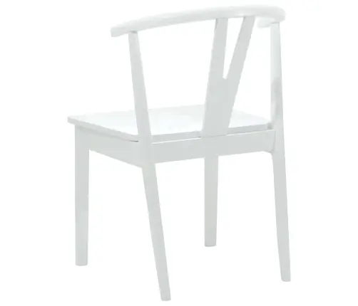 Ēdamistabas Krēsls 2 Pcs Balts Un Balts Ciets Gumijas Koks Vidaxl