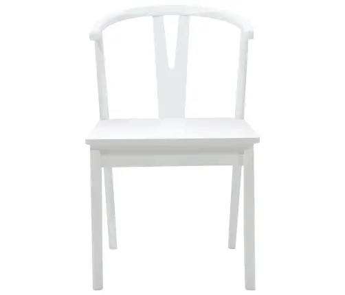 Ēdamistabas Krēsls 2 Pcs Balts Un Balts Ciets Gumijas Koks Vidaxl