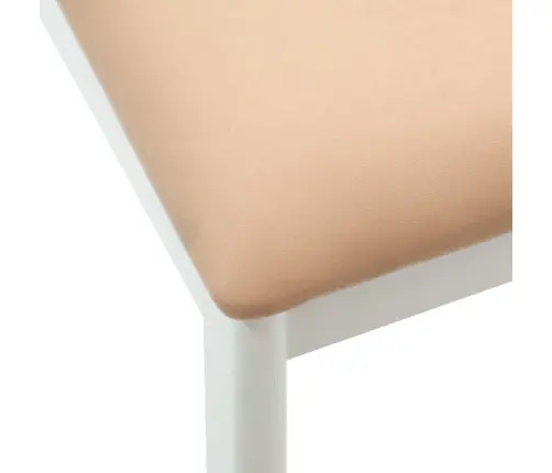 Söögitool 2 Pcs Valge Ja Pruun Paks Kautsukipuit