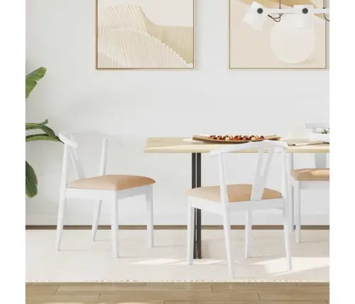 Söögitool 2 Pcs Valge Ja Pruun Paks Kautsukipuit