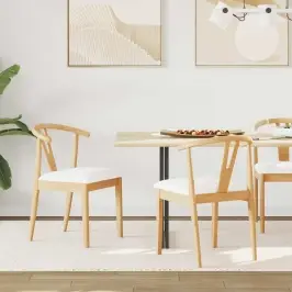 Valgomasis Krėslas 2 Pcs Natūralus Ir Šviesus