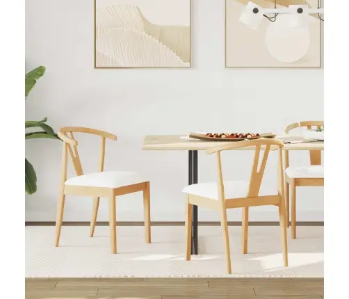 Valgomasis Krėslas 2 Pcs Natūralus Ir Šviesus