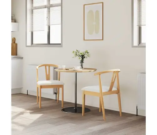 Valgomasis Krėslas 2 Pcs Natūralus Ir Šviesus