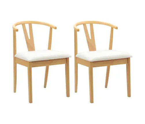 Valgomasis Krėslas 2 Pcs Natūralus Ir Šviesus