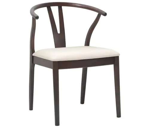 Söögitool 2 Pcs Helepruun Ja Hele Paks Kautsukipuit