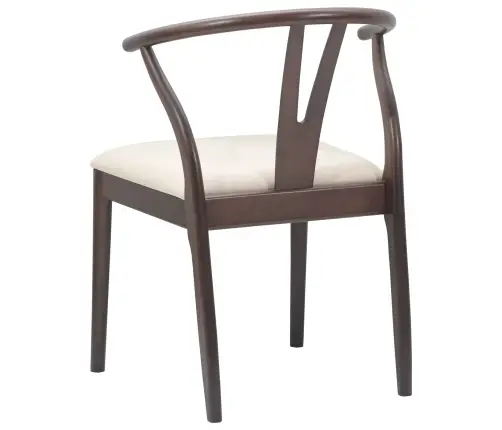 Söögitool 2 Pcs Helepruun Ja Hele Paks Kautsukipuit