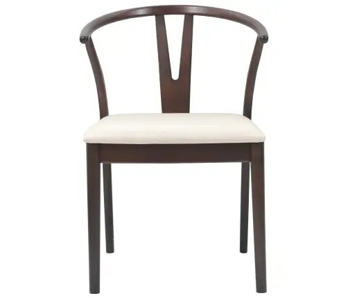 Söögitool 2 Pcs Helepruun Ja Hele Paks Kautsukipuit