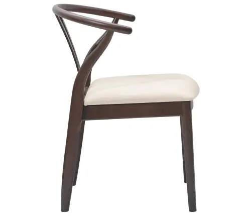 Söögitool 2 Pcs Helepruun Ja Hele Paks Kautsukipuit