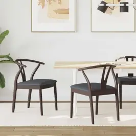 Ēdamistabas Krēsls 2 Pcs Gaiši Brūns Un Melns Vidaxl