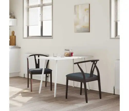 Ēdamistabas Krēsls 2 Pcs Gaiši Brūns Un Melns Vidaxl