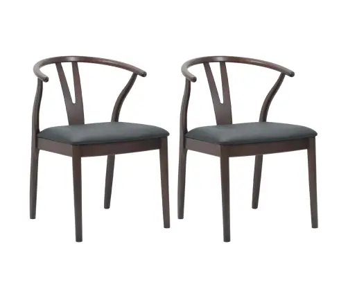 Ēdamistabas Krēsls 2 Pcs Gaiši Brūns Un Melns Vidaxl