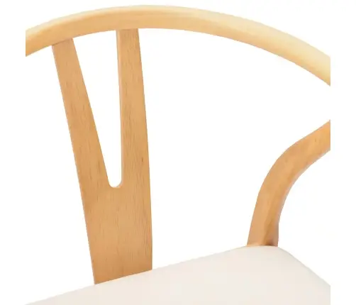 Söögitool 2 Pcs Looduslik Ja Hele Paks Kautsukipuit