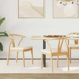 Söögitool 2 Pcs Looduslik Ja Hele Paks Kautsukipuit