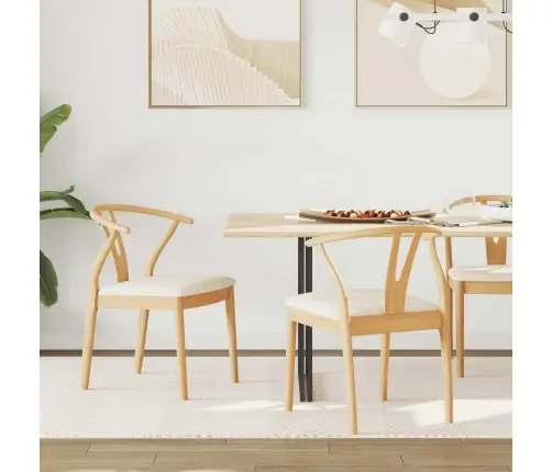 Söögitool 2 Pcs Looduslik Ja Hele Paks Kautsukipuit