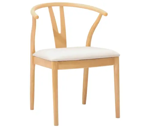 Söögitool 2 Pcs Looduslik Ja Hele Paks Kautsukipuit