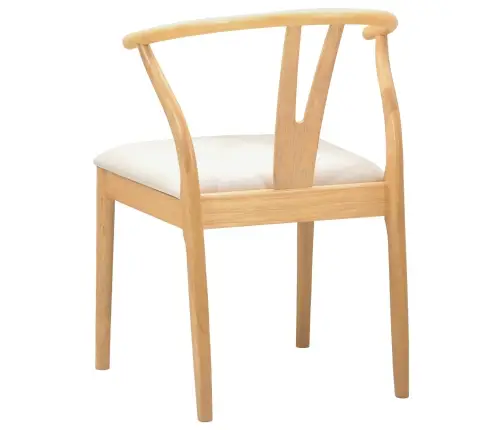 Söögitool 2 Pcs Looduslik Ja Hele Paks Kautsukipuit