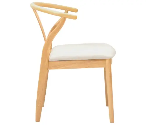 Söögitool 2 Pcs Looduslik Ja Hele Paks Kautsukipuit