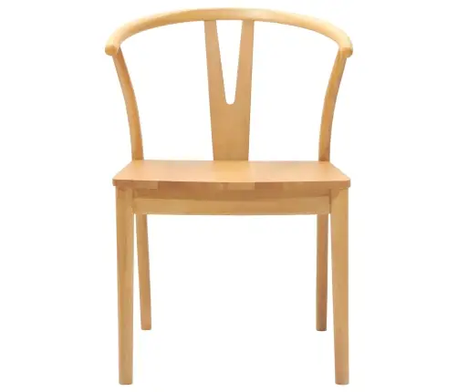 Ēdamistabas Krēsls 2 Pcs Dabiska Ciets Gumijas Koks Vidaxl