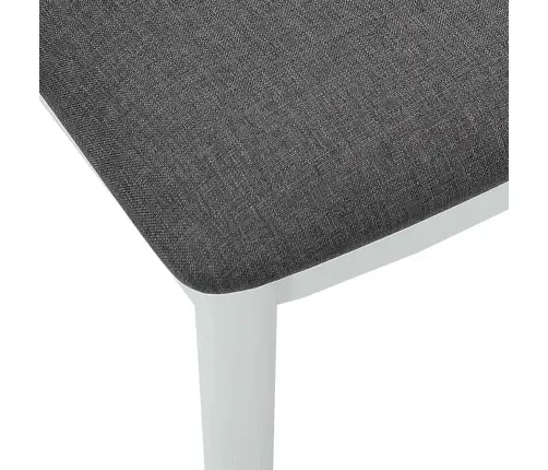 Ēdamistabas Krēsls 2 Pcs Balts Un Pelēks Ciets Gumijas Koks Vidaxl