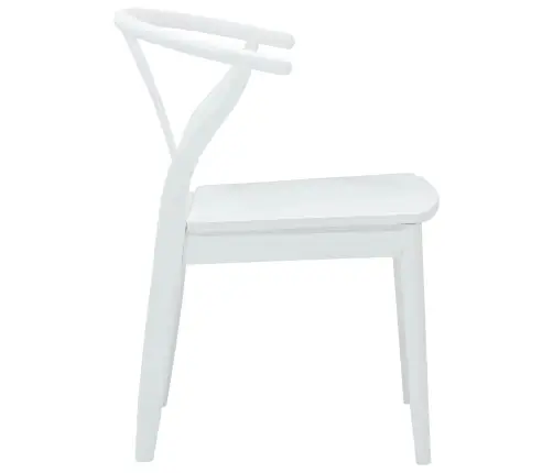 Ēdamistabas Krēsls 2 Pcs Balts Un Balts Ciets Gumijas Koks Vidaxl