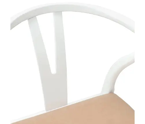 Söögitool 2 Pcs Valge Ja Pruun Paks Kautsukipuit