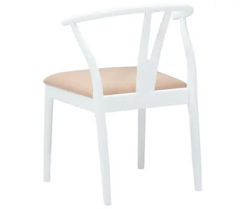 Söögitool 2 Pcs Valge Ja Pruun Paks Kautsukipuit