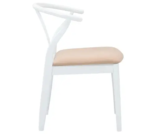 Söögitool 2 Pcs Valge Ja Pruun Paks Kautsukipuit