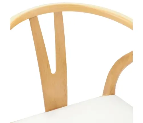 Ēdamistabas Krēsls 2 Pcs Dabisks Un Gaišs Ciets Gumijas Koks Vidaxl