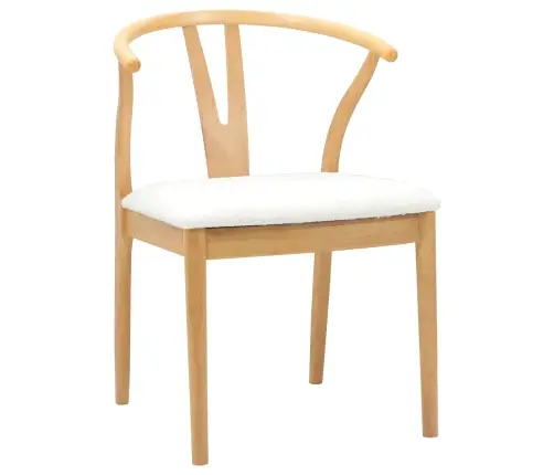 Ēdamistabas Krēsls 2 Pcs Dabisks Un Gaišs Ciets Gumijas Koks Vidaxl