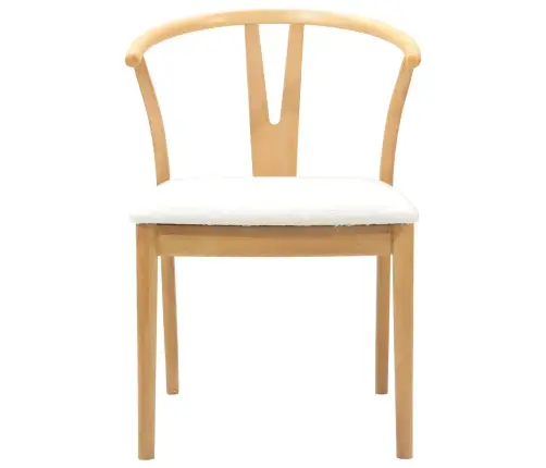 Ēdamistabas Krēsls 2 Pcs Dabisks Un Gaišs Ciets Gumijas Koks Vidaxl