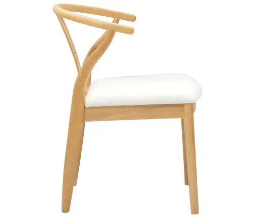 Ēdamistabas Krēsls 2 Pcs Dabisks Un Gaišs Ciets Gumijas Koks Vidaxl