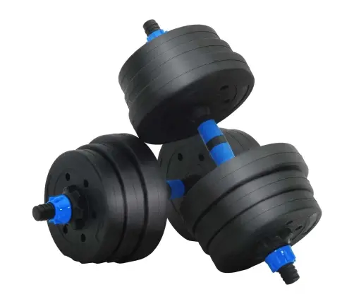 2-In-1 Hanteles Komplekts Melna Un Zila 121 X 19,5 X 19,5 Cm Vidaxl