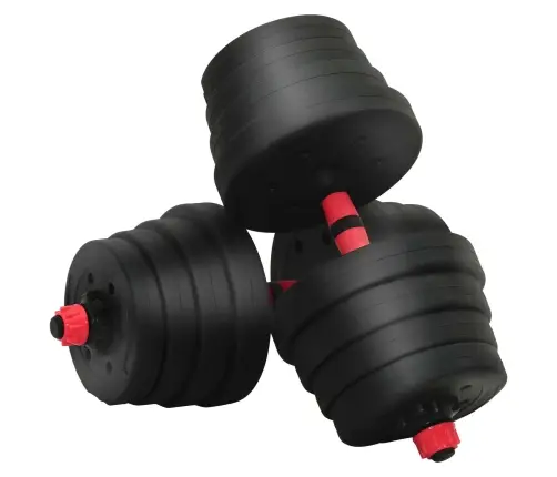 4-In-1 Hanteles Komplekts Melns Un Sarkans 121 X 19,5 X 19,5 Cm Vidaxl