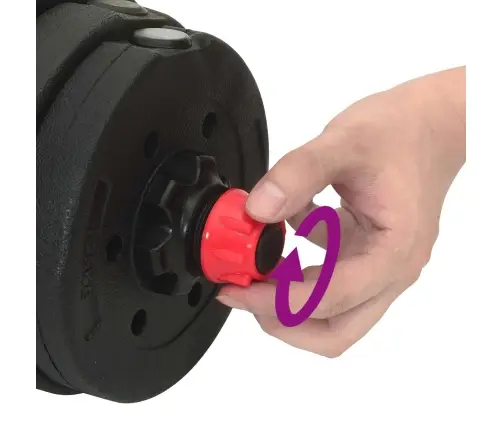 4-In-1 Hanteles Komplekts Melns Un Sarkans 121 X 19,5 X 19,5 Cm Vidaxl